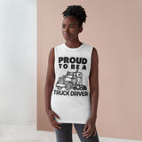 Truck Driver Tank Top — "Proud to Be a Truck Driver" Graphic Sleeveless Shirt
