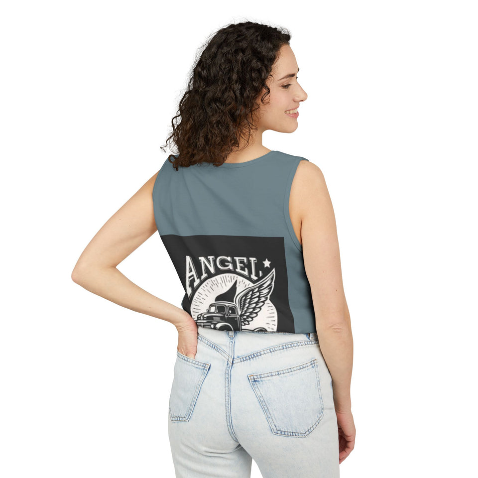 Angel Truck Tank Top — Vintage Winged Truck Graphic Tank for Truckers & Gearheads