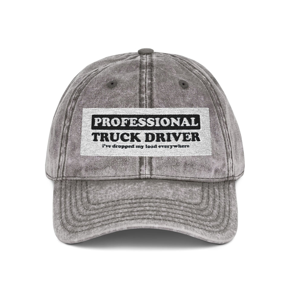 Vintage Embroidered 'Professional Truck Driver' Cap