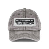 Vintage Embroidered 'Professional Truck Driver' Cap