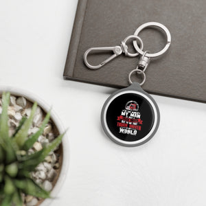 Truck Driver Keyring Tag — “In This World My Man Is Just A Truck Driver” Novelty Keychain