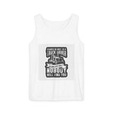 Truck Driver Tank Top — "Always Be Nice to a Truck Driver" Vintage Trucker Graphic