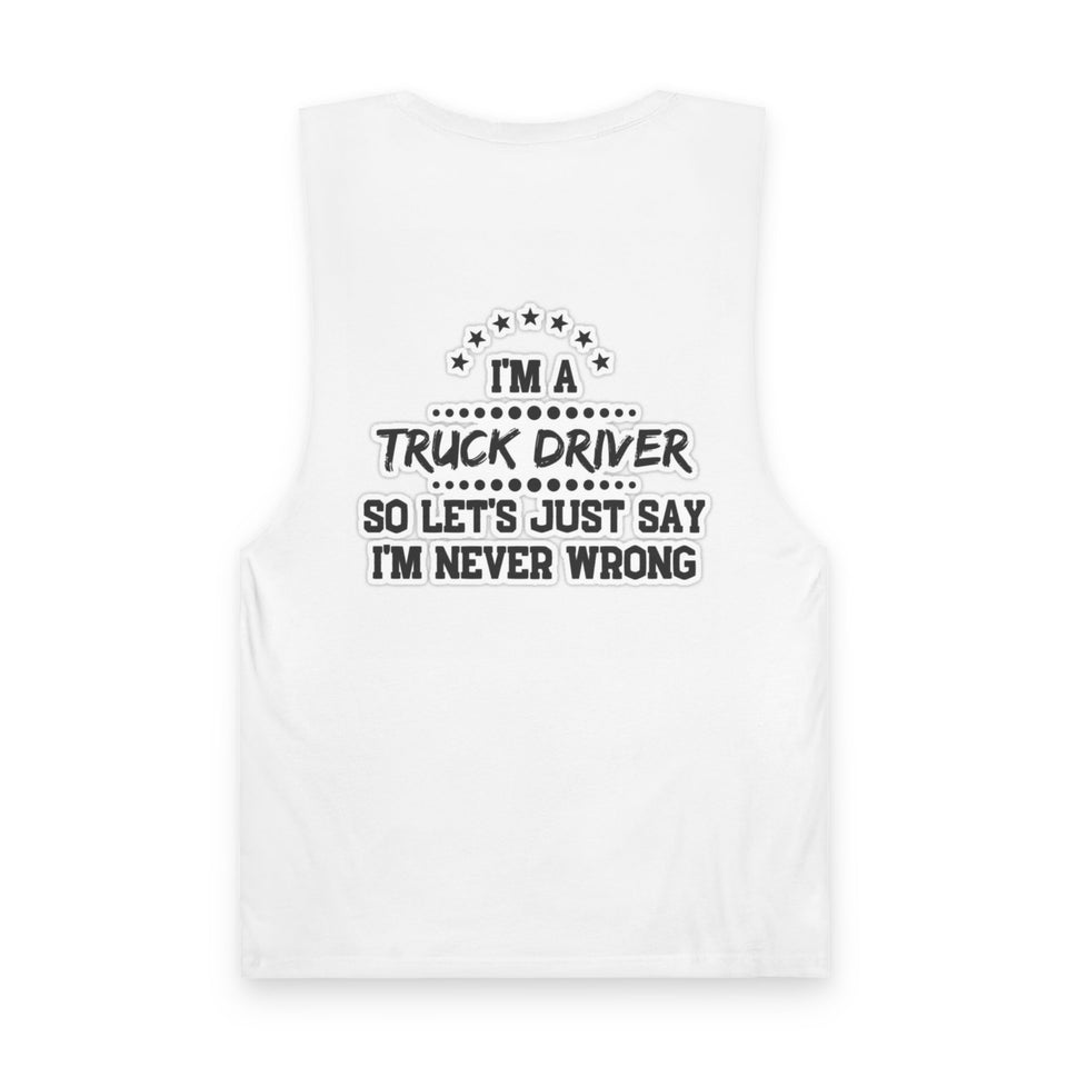 Truck Driver Tank Top — "Proud to Be a Truck Driver" Graphic Sleeveless Shirt