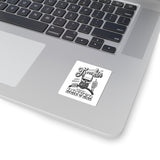 Keep On Truckin' Skull Driver Kiss-Cut Sticker — Retro Biker Trucking Decal
