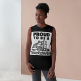Truck Driver Tank Top — "Proud to Be a Truck Driver" Graphic Sleeveless Shirt