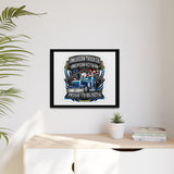 American Trucker American Veteran Framed Canvas - "Proud To Be Both" Patriotic Wall Art