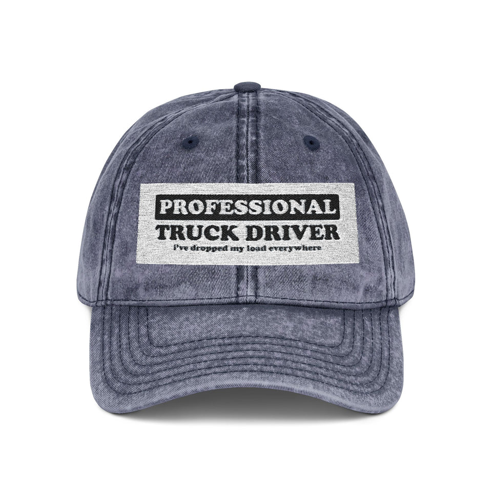 Vintage Embroidered 'Professional Truck Driver' Cap