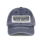 Vintage Embroidered 'Professional Truck Driver' Cap