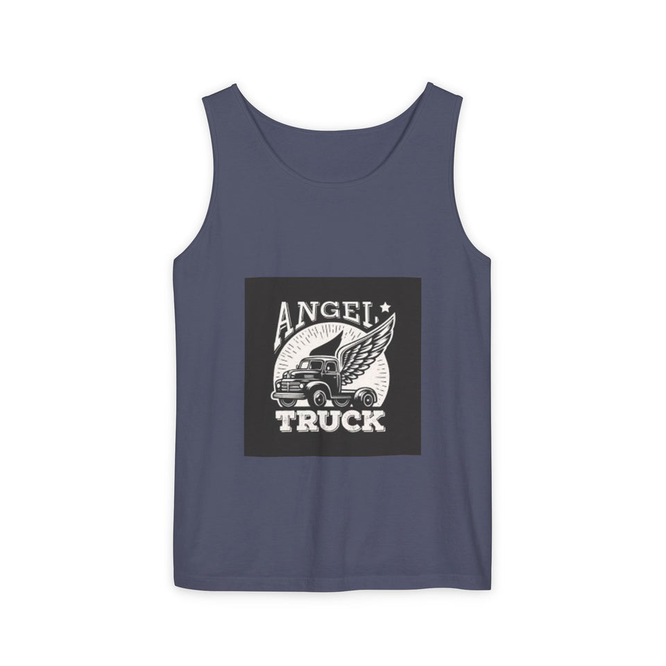 Angel Truck Tank Top — Vintage Winged Truck Graphic Tank for Truckers & Gearheads