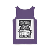 Truck Driver Tank Top — "Always Be Nice to a Truck Driver" Vintage Trucker Graphic