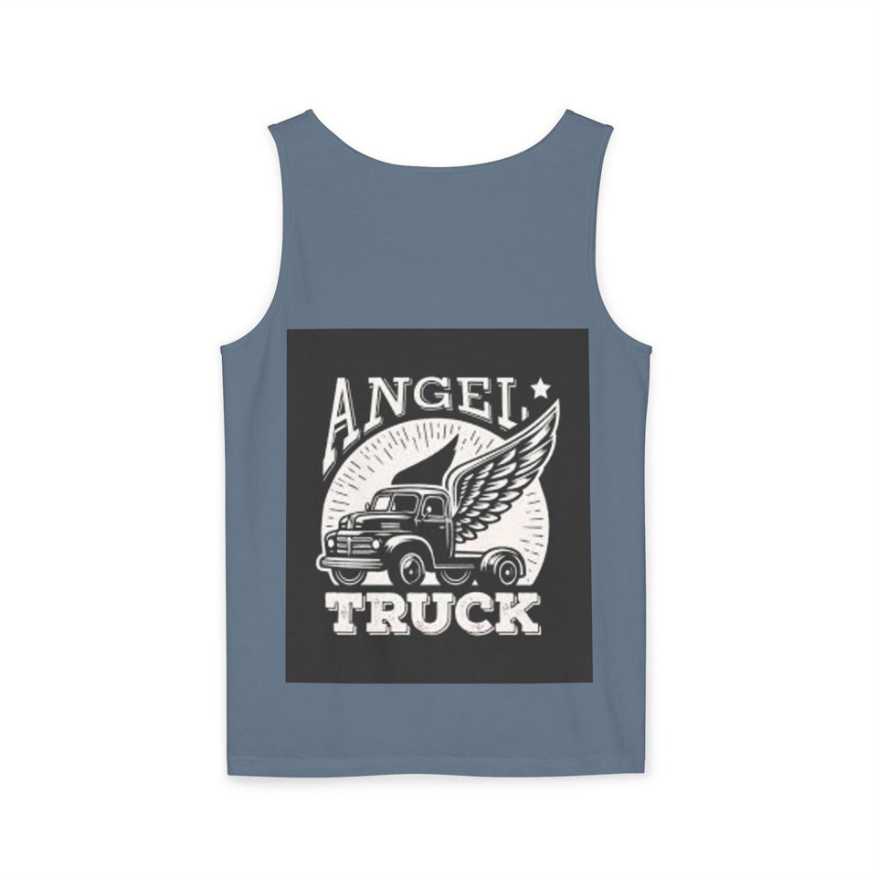 Angel Truck Tank Top — Vintage Winged Truck Graphic Tank for Truckers & Gearheads