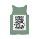 Truck Driver Tank Top — "Always Be Nice to a Truck Driver" Vintage Trucker Graphic