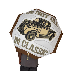 Vintage Car Foldable Umbrella — “I’m Not Old, I’m Classic” Rain Umbrella