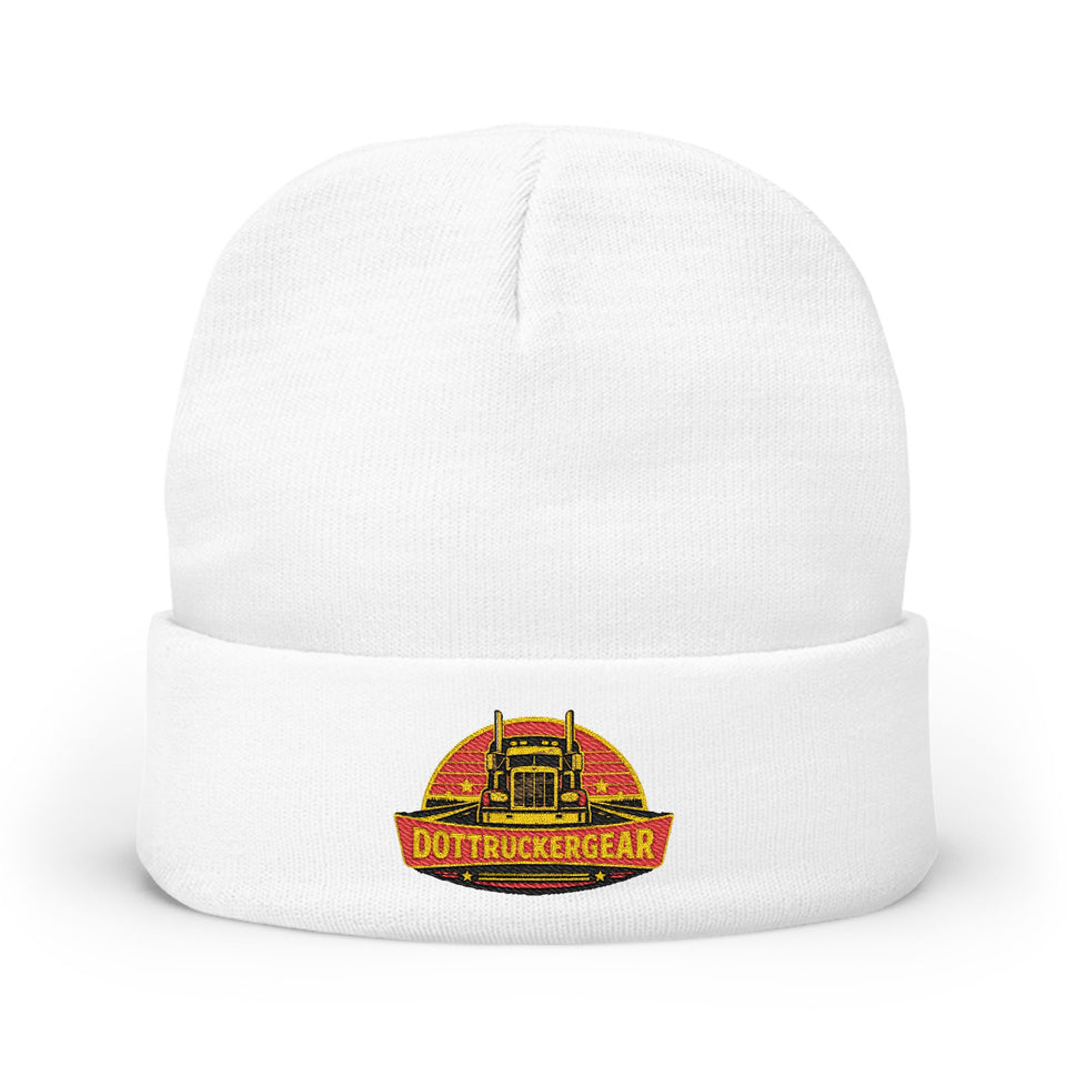 Embroidered Retro Camper Knit Beanie