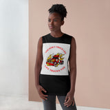 Trucker Flame Tank — "You Don't Truck Life, Life Trucks You" Graphic Muscle Tee