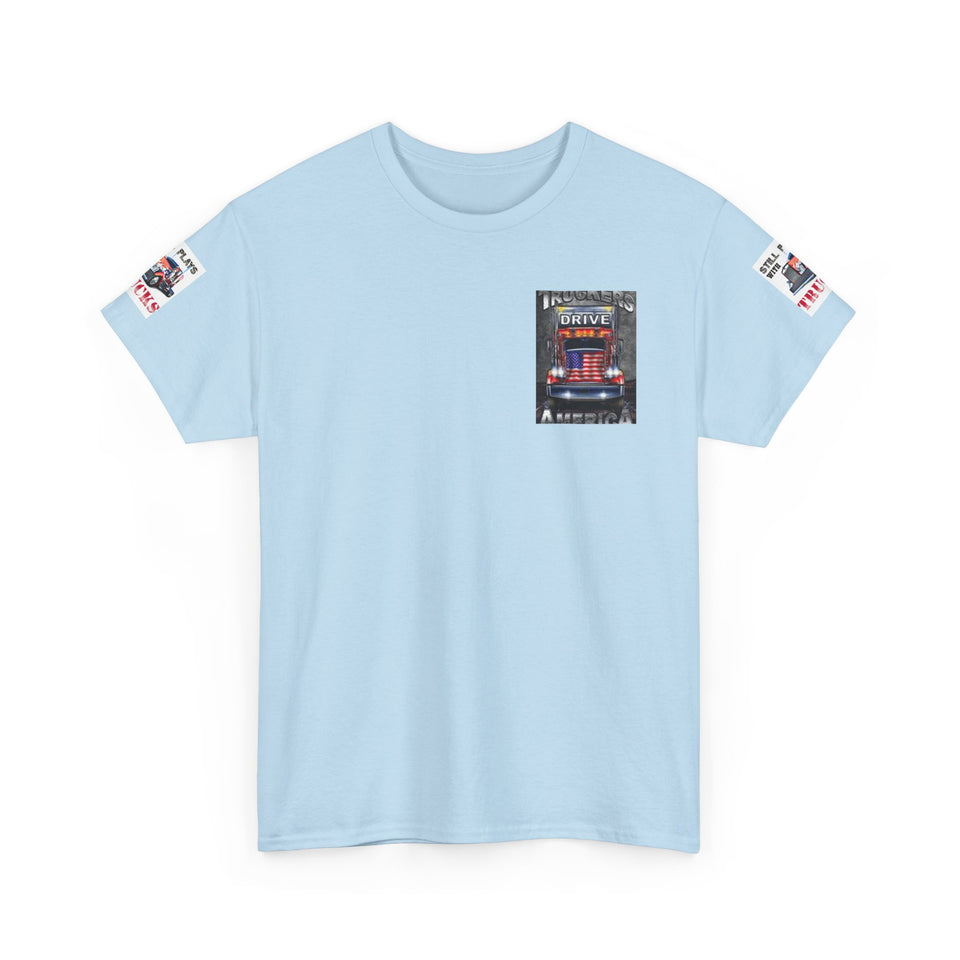 Truckers Drive America T-Shirt – Patriotic Semi Truck Graphic Tee