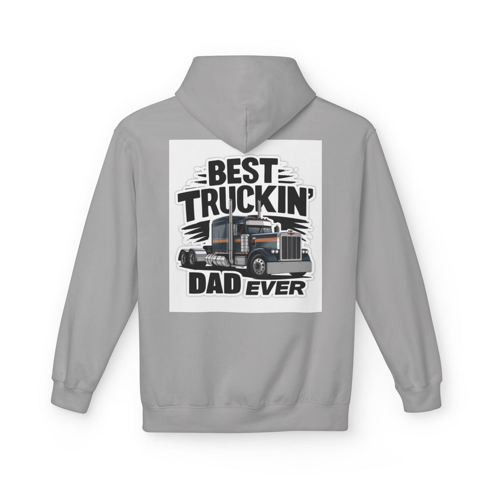 Truck Driver Dad Hoodie – “Best Truckin' Dad Ever” Graphic Pullover