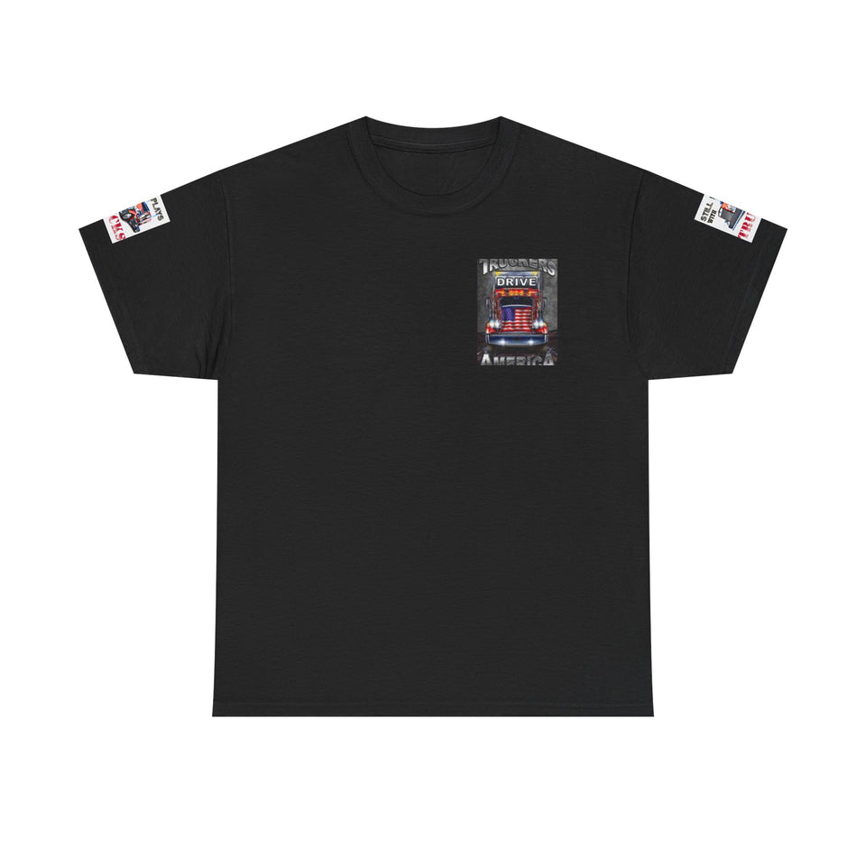 Truckers Drive America T-Shirt – Patriotic Semi Truck Graphic Tee