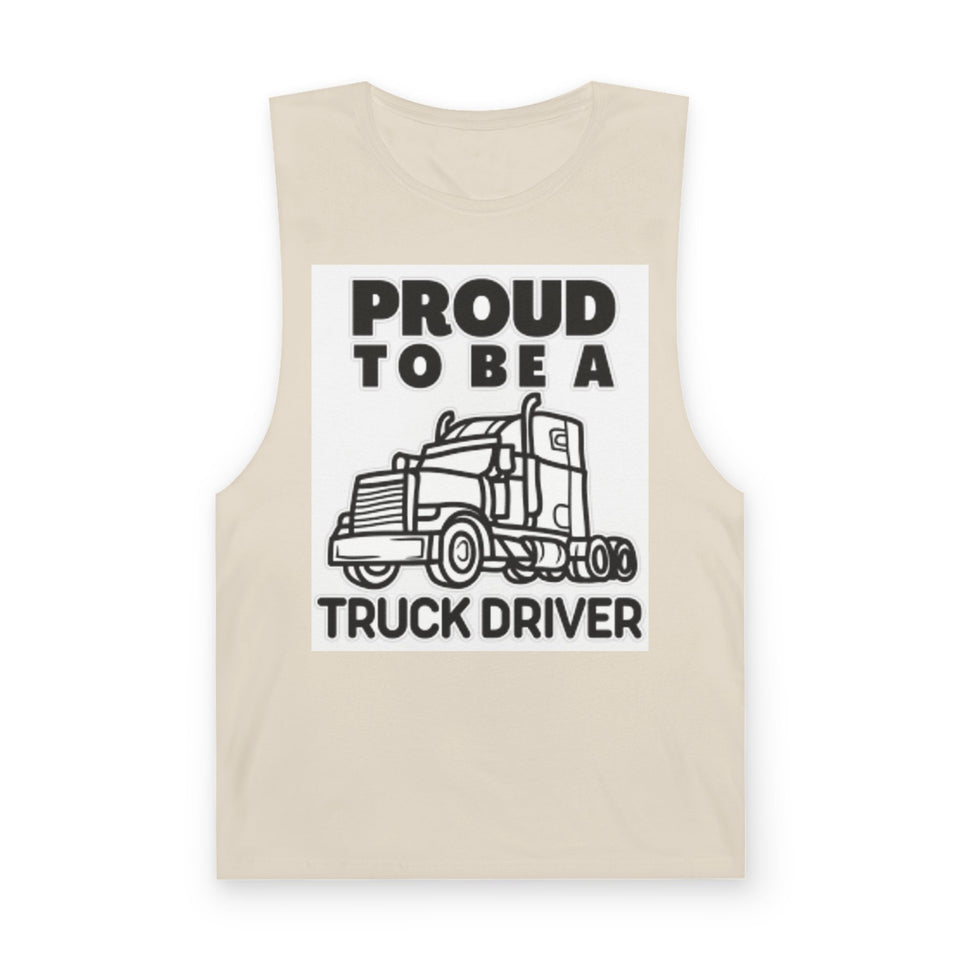 Truck Driver Tank Top — "Proud to Be a Truck Driver" Graphic Sleeveless Shirt
