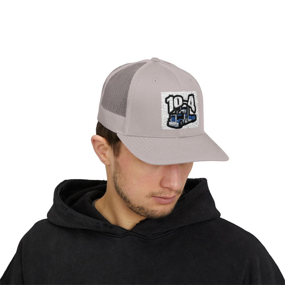 Trucker Cap — '10-4' Truck Driver Snapback Hat