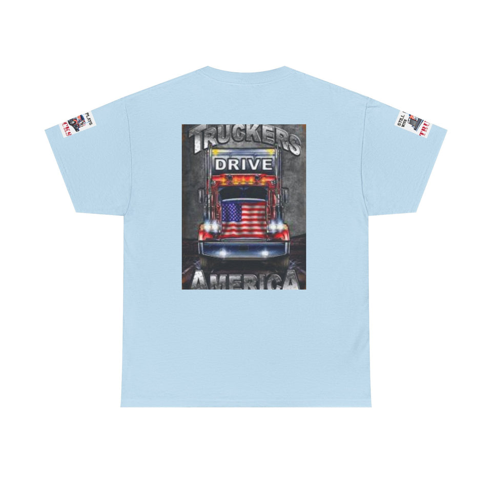 Truckers Drive America T-Shirt – Patriotic Semi Truck Graphic Tee