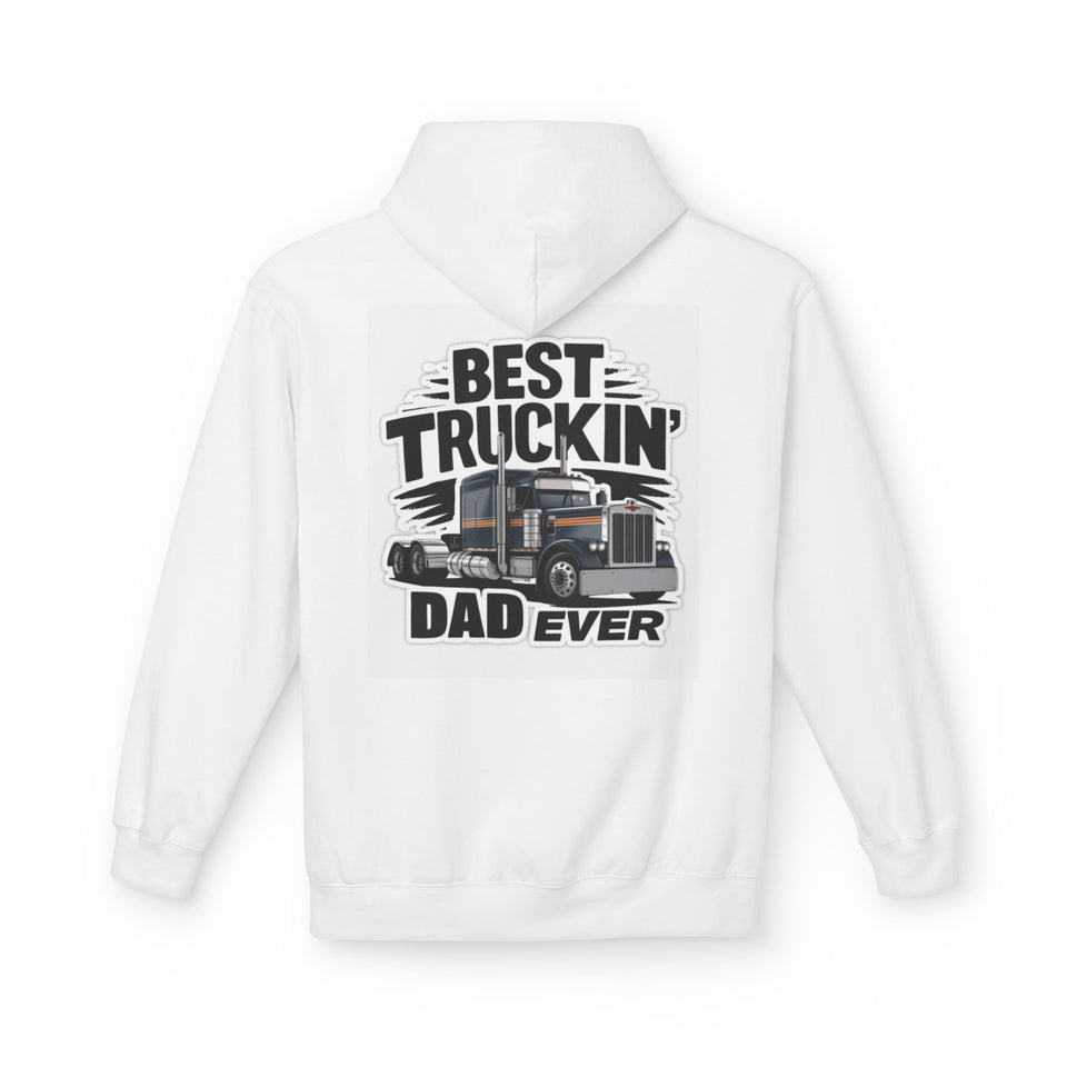 Truck Driver Dad Hoodie – “Best Truckin' Dad Ever” Graphic Pullover