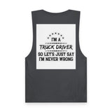 Truck Driver Tank Top — "Proud to Be a Truck Driver" Graphic Sleeveless Shirt