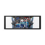 American Trucker American Veteran Framed Canvas - "Proud To Be Both" Patriotic Wall Art