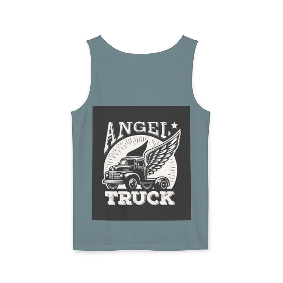 Angel Truck Tank Top — Vintage Winged Truck Graphic Tank for Truckers & Gearheads