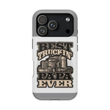 Best Truckin' Papa Ever Phone Case — Impact-Resistant Truck Driver Gift