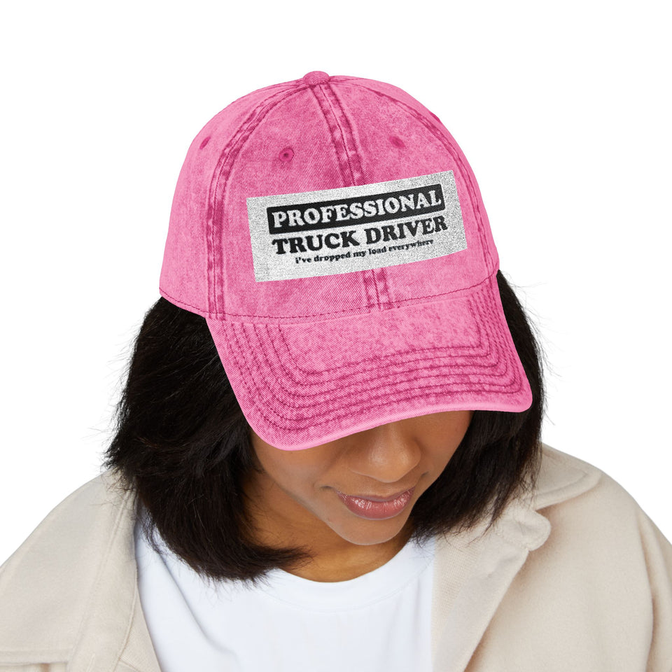 Vintage Embroidered 'Professional Truck Driver' Cap