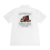 Men's Trucker Polo — "My Wife Said I Need To Get A Better Truck, So I Did" Novelty Work Shirt