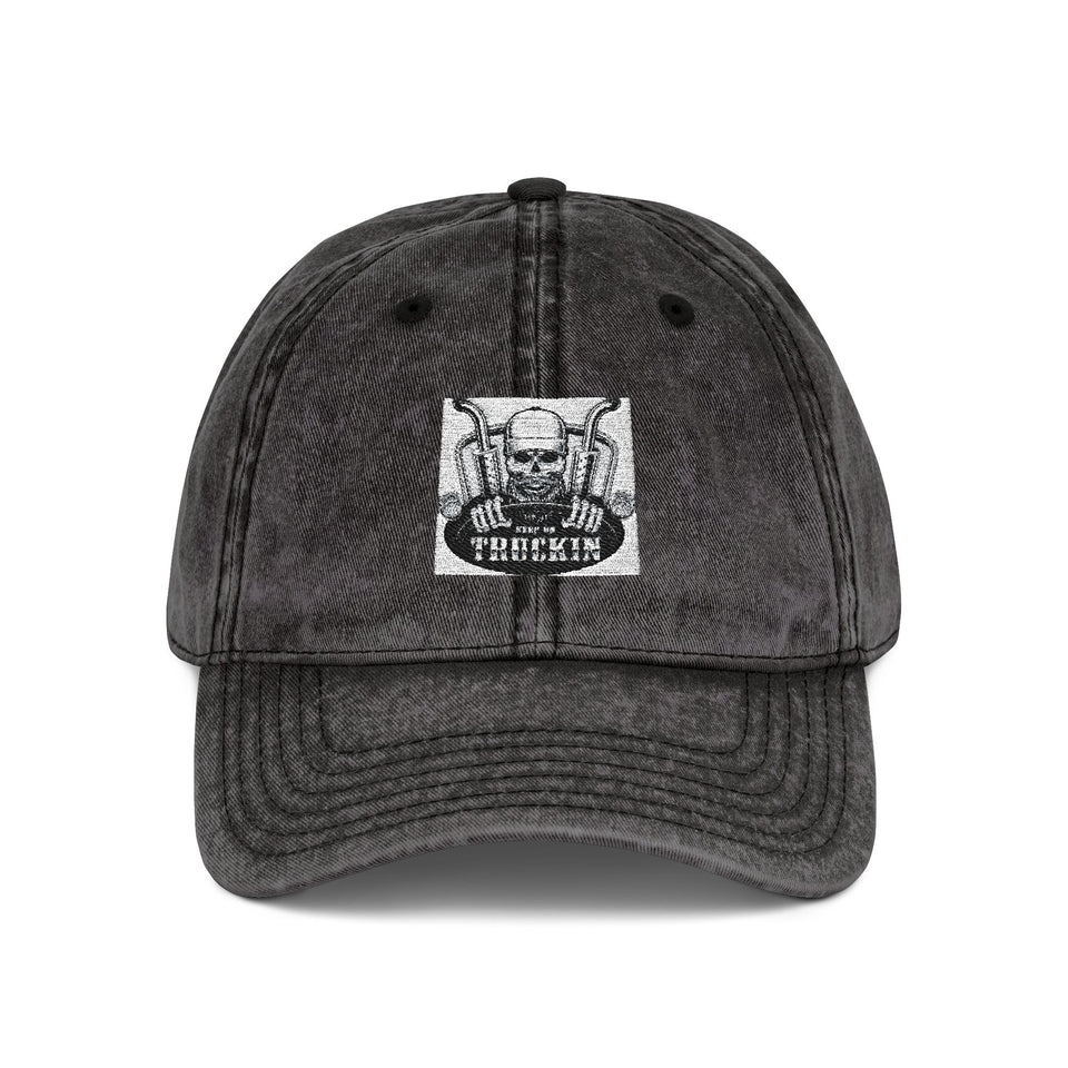 Vintage Embroidered Cap — Distressed Retro Patch Baseball Hat