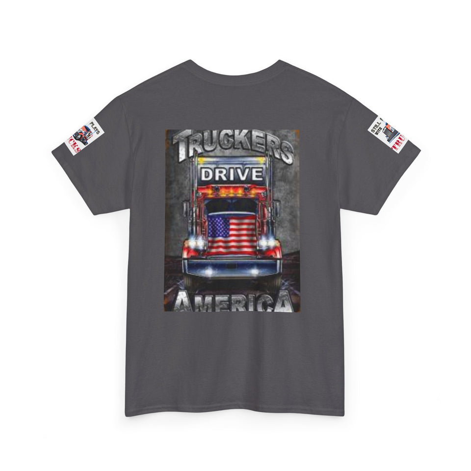 Truckers Drive America T-Shirt – Patriotic Semi Truck Graphic Tee