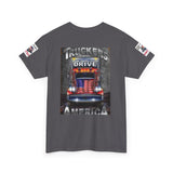 Truckers Drive America T-Shirt – Patriotic Semi Truck Graphic Tee