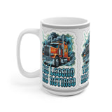 Retired Trucker Ceramic Mug — “The Legend Has Retired” Coffee Cup