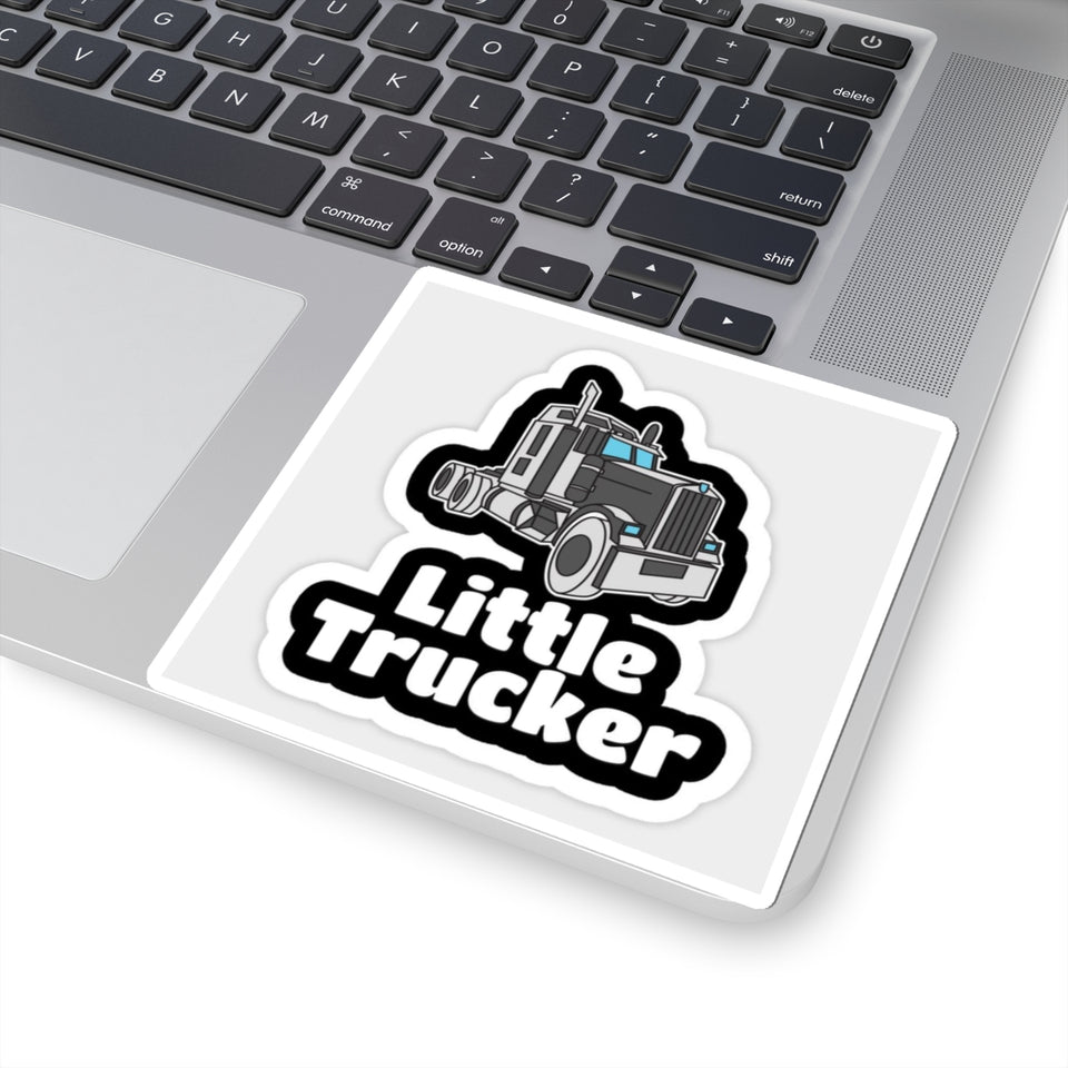 Little Trucker Sticker — Kid-Friendly Semi Truck Kiss-Cut Sticker