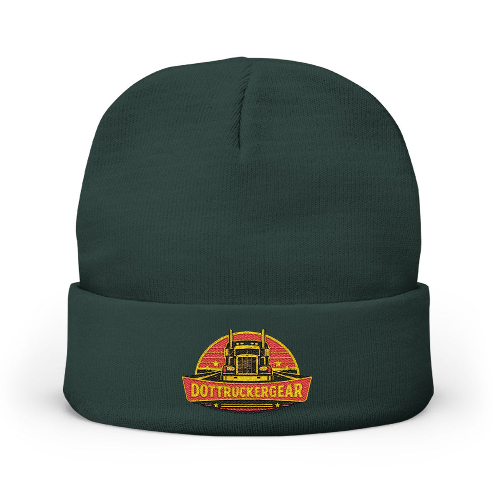 Embroidered Retro Camper Knit Beanie