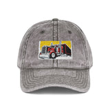 Vintage Embroidered Truck Cap — Retro Red Trucker Hat