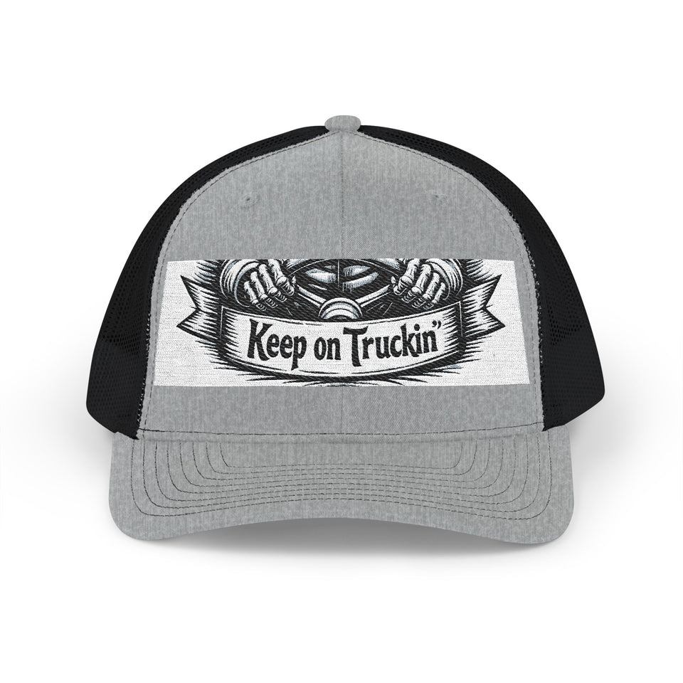Keep on Truckin' Embroidered Trucker Cap