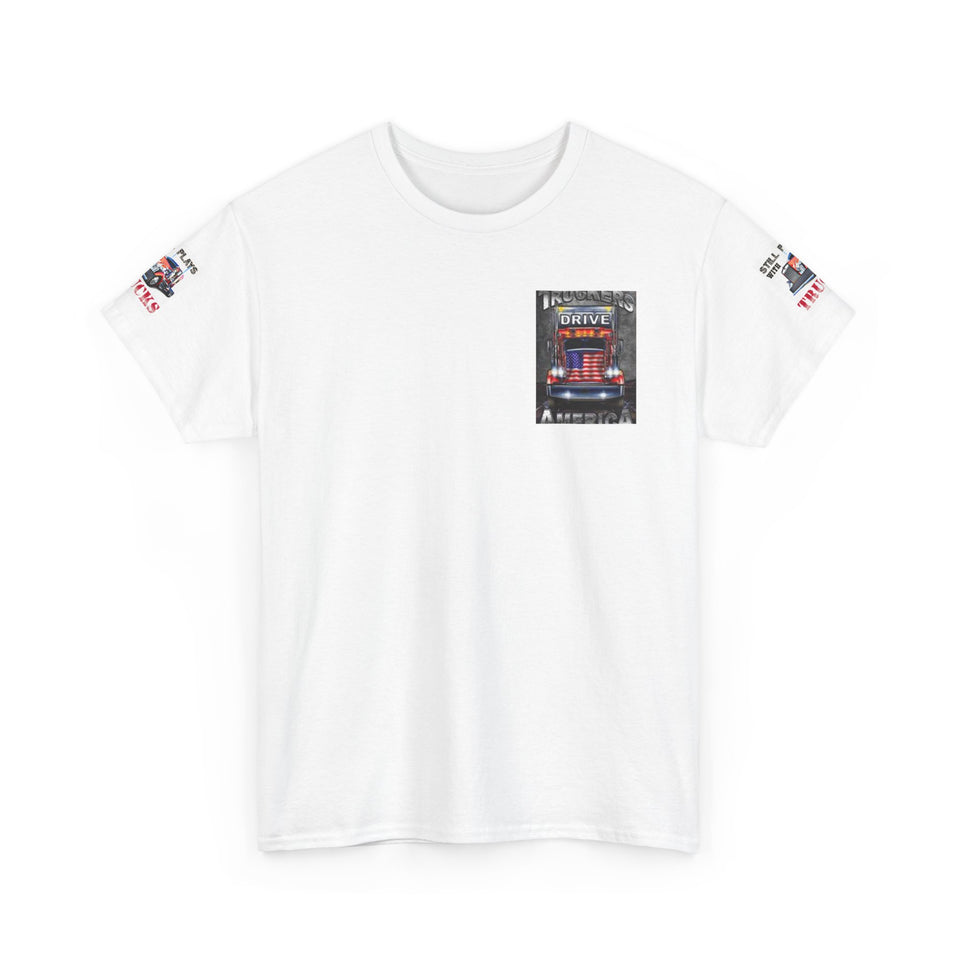 Truckers Drive America T-Shirt – Patriotic Semi Truck Graphic Tee