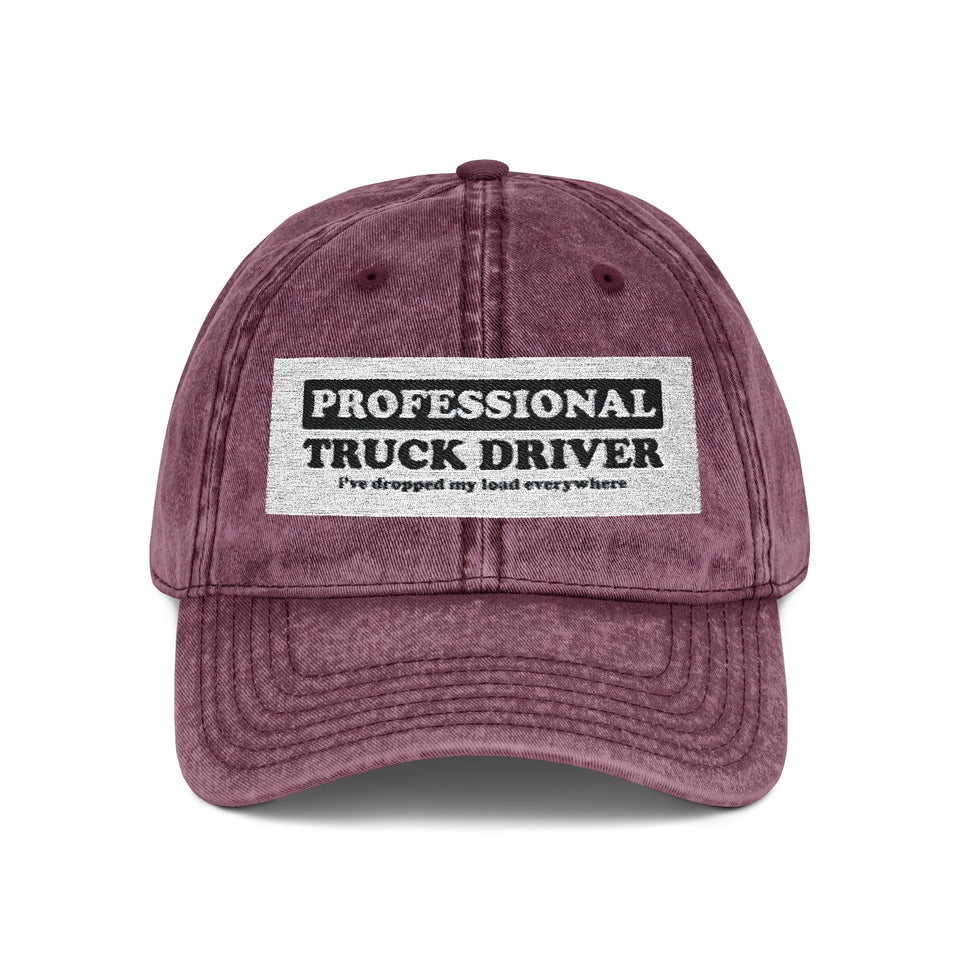 Vintage Embroidered 'Professional Truck Driver' Cap