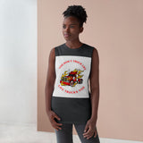Trucker Flame Tank — "You Don't Truck Life, Life Trucks You" Graphic Muscle Tee