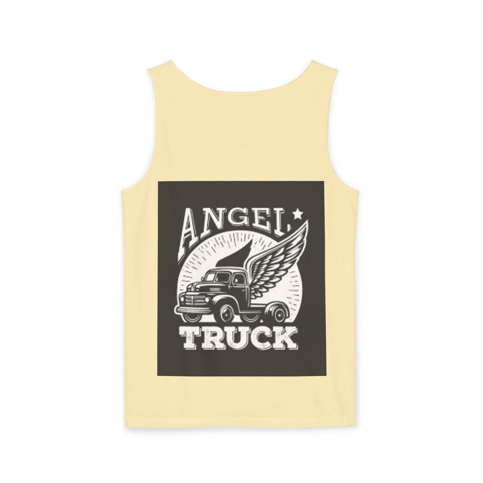 Angel Truck Tank Top — Vintage Winged Truck Graphic Tank for Truckers & Gearheads