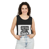 Truck Driver Tank Top — "Always Be Nice to a Truck Driver" Vintage Trucker Graphic