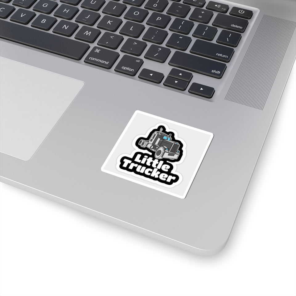 Little Trucker Sticker — Kid-Friendly Semi Truck Kiss-Cut Sticker