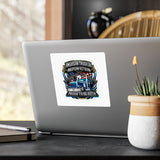Sticker — "American Trucker, American Veteran: Proud to Be Both" Vinyl Kiss-Cut