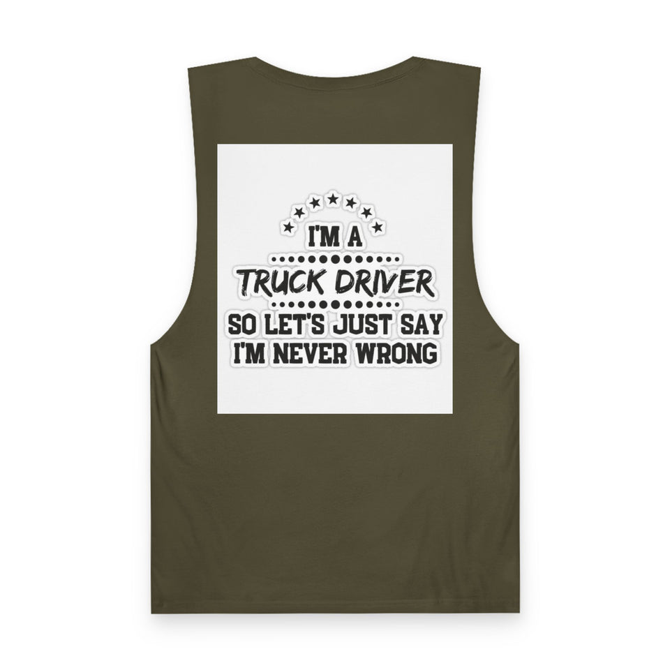 Truck Driver Tank Top — "Proud to Be a Truck Driver" Graphic Sleeveless Shirt