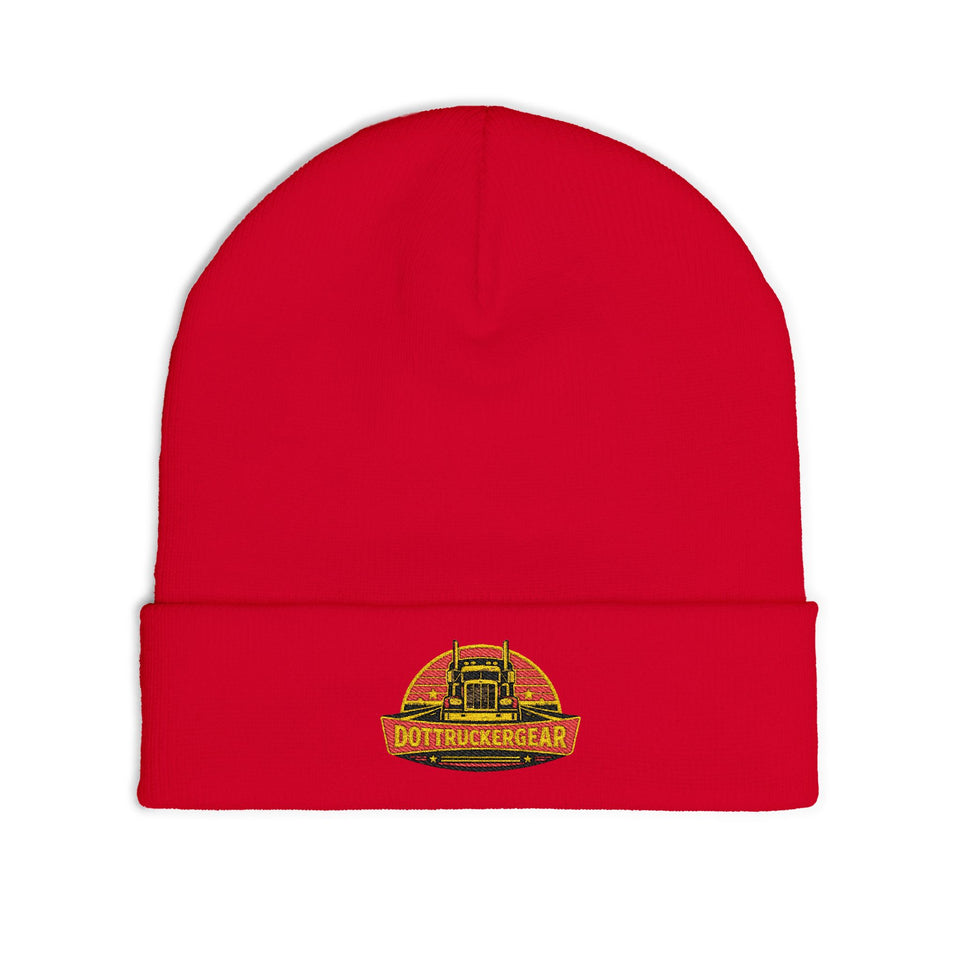Embroidered Retro Camper Knit Beanie