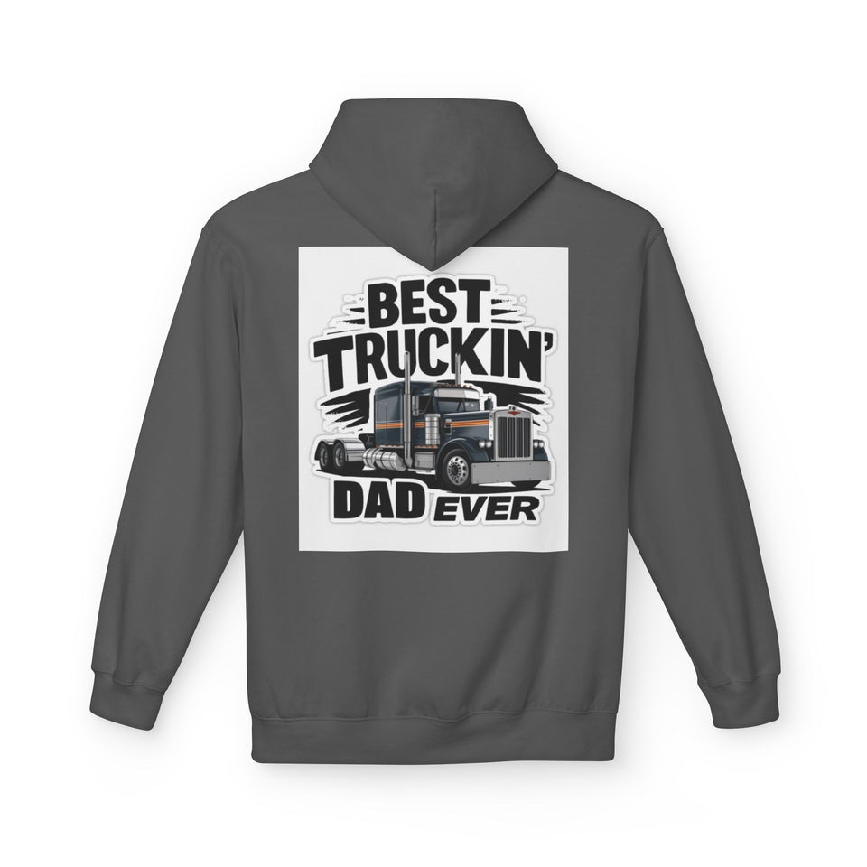 Truck Driver Dad Hoodie – “Best Truckin' Dad Ever” Graphic Pullover